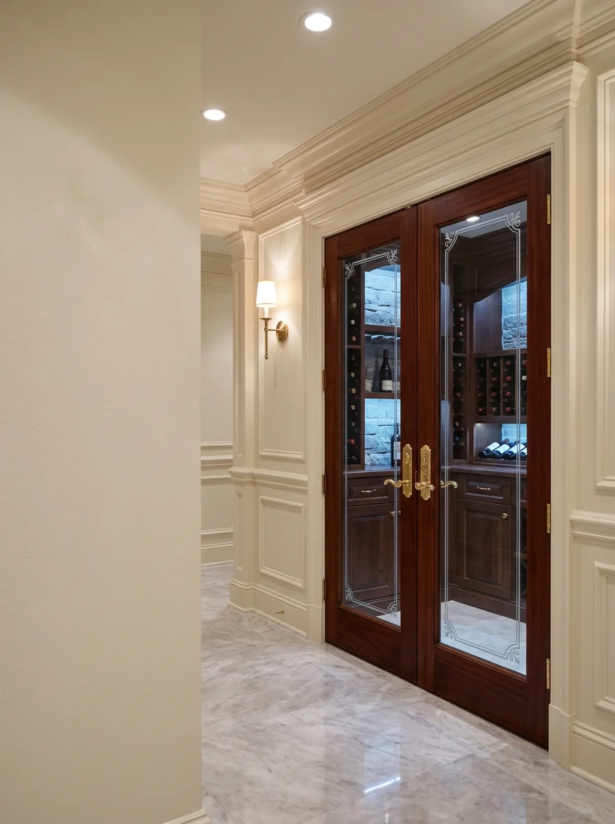 High-end bathroom renovation with marble countertops and custom cabinetry in a Bethesda, Maryland luxury home